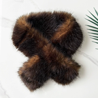 Faux Sable Fur Collar Scarf