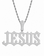 Iced Jesus Pendant Silver